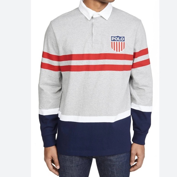 NWOT Mens Classic Fit Polo Ralph Lauren Long Sleeve pullover Polo rugby Jersey - Picture 13 of 16